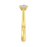 LADIES SOLITAIRE RING 1CT PRINCESS DIAMOND 14K YELLOW GOLD - Image 4