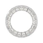 LADIES ETERNITY BAND 4 3/4CT PRINCESS DIAMOND 14K WHITE GOLD - Image 2
