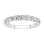 LADIES BAND 0.75CT ROUND DIAMOND 14K WHITE GOLD