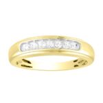 MEN'S BAND 0.25CT ROUND DIAMOND 14K WHITE GOLD (SI QUALITY)