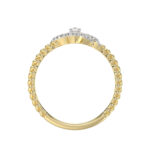 10K Yellow Gold Ladies Diamond Ring Featuring 0.15 Ct Round Diamonds. Stylish Fine Jewelry Piece Perfect For Daily Wear And Gifting. - Image 2