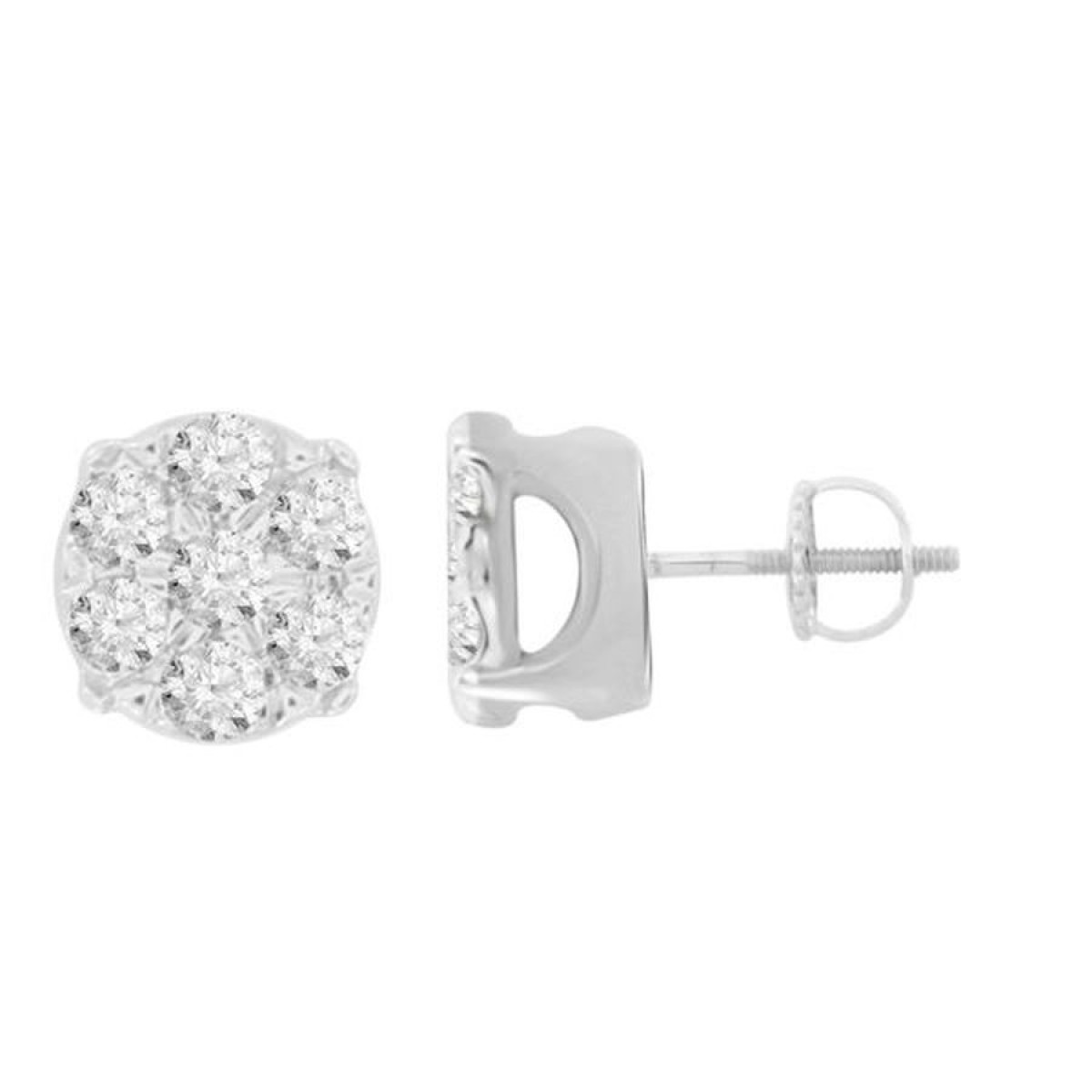 Classic 0.25Ct Round Diamond Fashion Earrings In Sterling Silver White Women�S Diamond Jewelry - Image 1