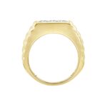 MEN'S RING 1 1/2CT ROUND DIAMOND 14K YELLOW GOLD - Image 2
