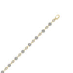 Luxury Ladies 10K Yellow Gold 0.25Ct Diamond Bracelet Elegant Flower & Pear Shape Design With Round Diamonds - Image 2