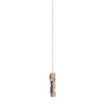 14K Rose Gold Ladies Butterfly Pendant With Colorful Diamond Accents In Blue, Dark Brown, And Round Cuts. A Stylish 0.33 Ct Jewelry Necklace With Chai - Image 2