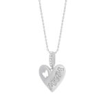 Mom Heart Pendant With Chain For Women 0.10Ct Round Diamond Yellow Gold Finish Butterfly Design Pendant - Image 2
