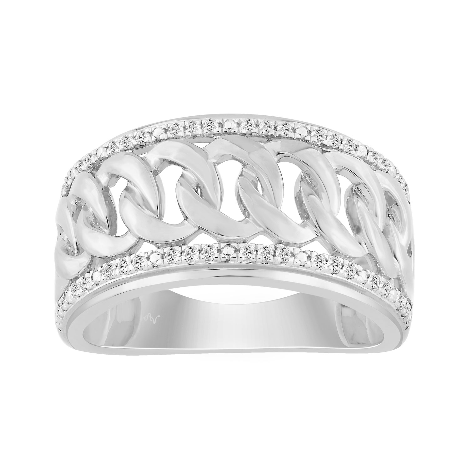 Elegant 0.20Ct Round Diamond Men’S Ring In Sterling Silver Classic Statement Jewelry For Men - Image 1