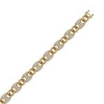 10K YELLOW GOLD 3 1/2CT ROUND DIAMOND MEN'S BRACELET - Image 3