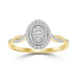 10K YELLOW GOLD 1/5CT ROUND DIAMOND LADIES RING