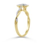 10K YELLOW GOLD 1/5CT ROUND DIAMOND LADIES RING - Image 2