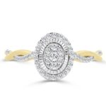 10K YELLOW GOLD 1/5CT ROUND DIAMOND LADIES RING - Image 3
