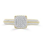10K YELLOW GOLD 1/5CT ROUND DIAMOND LADIES RING - Image 3