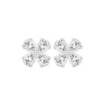 LADIES EARRINGS 1 1/3CT PEAR DIAMOND 14K WHITE GOLD
