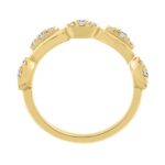 10K Yellow Gold 1/4Ct Round Lab-Grown Diamond Emori Wavy Krissy Ladies Fashion Ring (Color F-G -Clarity Vs1/Vs2) - Image 2