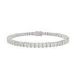 LADIES BRACELET 7CT PRINCESS DIAMOND 14K WHITE GOLD