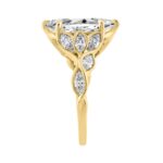 Elegant 14K Yellow Gold 4 1/5Ct Marquise Diamond Ring Women Ladies Engagement Ring (Color F-G -Clarity Vs1/Vs2) - Image 3