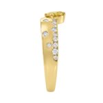 Fancy Yellow Sapphire & Round Diamond Engagement Ring In 14K Yellow Gold 3/4Ct & 1/2Ct Round Cut Center Stone Ladies Wedding Ring (Color F-G -Clarity - Image 3