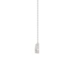 Ladies 10K White Gold Diamond Necklace 1/2Ct Round Diamond Cluster Bezel Set (Color F-G -Clarity Vs1/Vs2) - Image 2