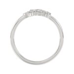 Ladies 10K White Gold Diamond Ring 1/2Ct Round Diamond Cluster Bezel Set (Color F-G -Clarity Vs1/Vs2) - Image 2