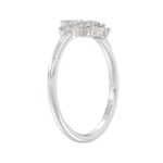 Ladies 10K White Gold Diamond Ring 1/2Ct Round Diamond Cluster Bezel Set (Color F-G -Clarity Vs1/Vs2) - Image 3