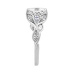 Ladies 14K White Gold 4 1/5Ct Multi-Shape Diamond Engagement Ring Round, Oval & Marquise With Side Stones 3Ct Oval Center Stone (Color F-G -Clarit - Image 3