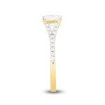 LADIES RING 1 1/4CT ROUND/PRINCESS DIAMOND 14K YELLOW GOLD (CENTER STONE PRINCESS DIAMOND 1CT) - Image 3