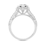 LADIES RING 2 1/2CT ROUND DIAMOND 14K WHITE GOLD (CENTER STONE ROUND DIAMOND 2CT ) - Image 2