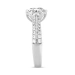 LADIES RING 2 1/2CT ROUND DIAMOND 14K WHITE GOLD (CENTER STONE ROUND DIAMOND 2CT ) - Image 3