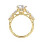 LADIES RING 2 1/2CT ROUND/PEAR/MARQUISE DIAMOND 14K YELLOW GOLD (CENTER STONE ROUND DIAMOND 2.00CT) - Image 2