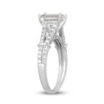 LADIES RING 2CT ROUND/EMERALD DIAMOND 14K WHITE GOLD (CENTER STONE EMERALD DIAMOND 1 1/2CT ) - Image 3