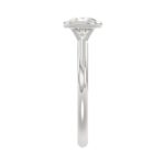 LADIES SOLITAIRE RING 1CT ROUND DIAMOND 14K WHITE GOLD (CENTER STONE ROUND DIAMOND 1CT ) - Image 4