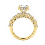 14K YELLOW GOLD 7 5/8CT ROUND/MARQUISE/PEAR DIAMOND LADIES BRIDAL SET (CENTER STONE ROUND DIAMOND 4CT) - Image 2