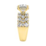 14K YELLOW GOLD 7 5/8CT ROUND/MARQUISE/PEAR DIAMOND LADIES BRIDAL SET (CENTER STONE ROUND DIAMOND 4CT) - Image 3