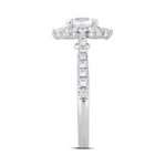LADIES RING 1 3/4CT ROUND DIAMOND 14K WHITE GOLD (CENTER STONE ROUND DIAMOND 1CT ) - Image 3
