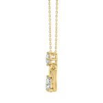 Elegant 14K Yellow Gold Lab Created Diamond Ladies Pendant 1.00Ct Round Cut Infinity Twist Pendant For Her (Color F-G -Clarity Vs1/Vs2) - Image 2