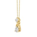 Elegant 14K Yellow Gold Lab Created Diamond Ladies Pendant 1.00Ct Round Cut Infinity Twist Pendant For Her (Color F-G -Clarity Vs1/Vs2) - Image 3