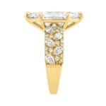 Luxury 14K Yellow Gold Diamond Ring 6 1/4Ct Marquise Center Stone With Pear & Round Diamonds, Women Fashion Engagement Ring (Color F-G -Clarity Vs - Image 3