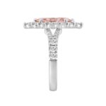 ETERNAL BLUSH COLLECTION 14K WHITE GOLD 3 1/4CT ROUND/MARQUISE DIAMOND LADIES RING (CENTER STONE PINK MARQUISE DIAMOND 2CT) - Image 2