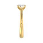 LADIES SOLITAIRE RING 1CT OVAL DIAMOND 14K YELLOW GOLD - Image 4