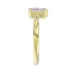 14K YELLOW GOLD 1.00CT EMERALD/PEAR RUBY DIAMOND LADIES RING - Image 4