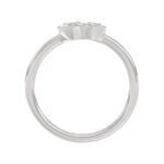 Elegant ColleCTions Linked Hearts Ladies Ring 10K White Gold 3/4CT Marquise Lab Grown Diamond (Color F-G -Clarity VS1/VS2) - Image 3