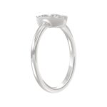 Elegant ColleCTions Linked Hearts Ladies Ring 10K White Gold 3/4CT Marquise Lab Grown Diamond (Color F-G -Clarity VS1/VS2) - Image 2