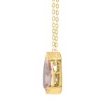 ETERNAL BLUSH COLLECTION 1.00CT LADIES SOLITAIRE PENDANT WITH CHAIN PEAR DIAMOND 14K YELLOW GOLD (CENTER STONE PINK PEAR DIAMOND 1CT) - Image 3