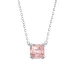 ETERNAL BLUSH COLLECTION 14K WHITE GOLD 1.00CT CUSHION PINK DIAMOND LADIES PENDANT