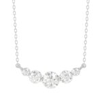 14K WHITE GOLD 2.00CT ROUND DIAMOND LADIES NECKLACE