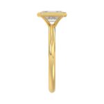 LADIES SOLITAIRE RING 2CT EMERALD DIAMOND 14K YELLOW GOLD (CENTER STONE EMERALD DIAMOND 2CT ) - Image 4