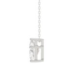 14K WHITE GOLD 1.00CT FANCY CUT ALPHABET DIAMOND LADIES PENDANT WITH CHAIN - Image 2