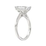 14K WHITE GOLD 3 7/8CT ROUND/EMERALD DIAMOND LADIES BRIDAL SET (CENTER STONE EMERALD DIAMOND 2 1/2CT) - Image 2