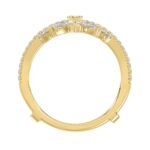 14K YELLOW GOLD 1 1/4CT ROUND/MARQUISE DIAMOND LADIES RING - Image 2