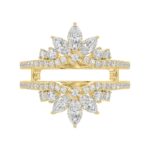 14K YELLOW GOLD 1 1/4CT ROUND/MARQUISE DIAMOND LADIES RING - Image 5